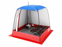 Мобильная баня-палатка МОРЖ c 2-мя окнами сине-красный в Воронеже