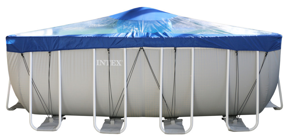 Тент для прямоугольного бассейна Intex/Bestway с надувной подушкой "Фиеста" в Воронеже