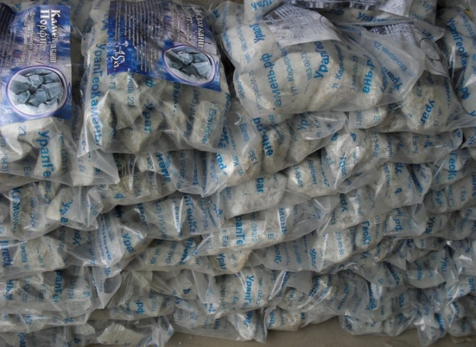 Камни для бани Порфирит Колотый 15кг в Воронеже