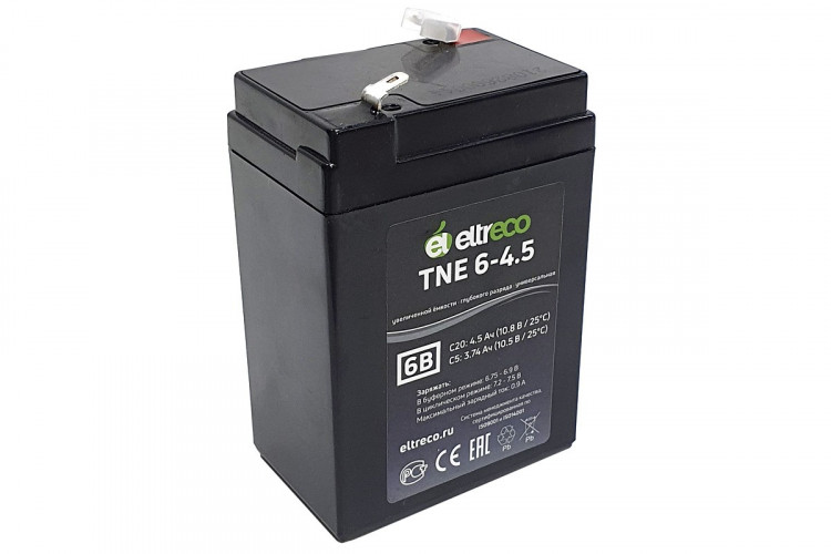 Тяговый аккумулятор Eltreco TNE6-4.5 (6V4.5A/H C20) в Воронеже