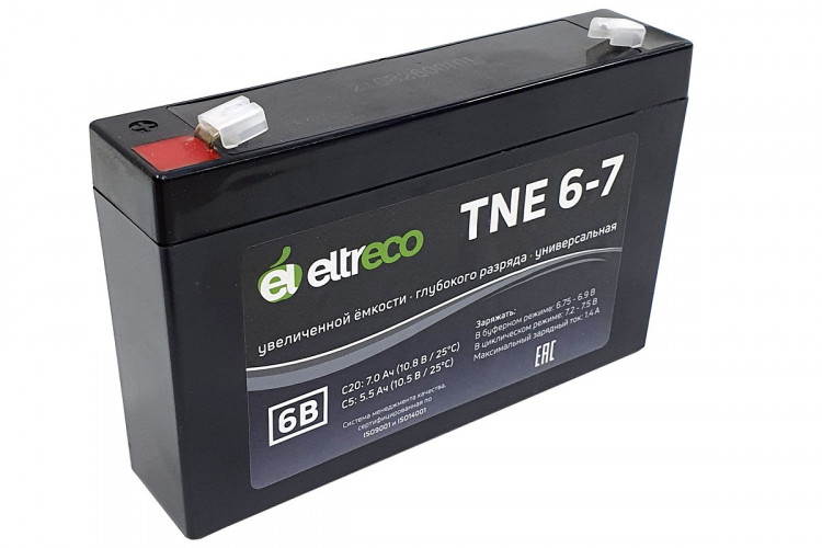 Тяговый аккумулятор Eltreco TNE6-7 (6V7A/H C20) в Воронеже