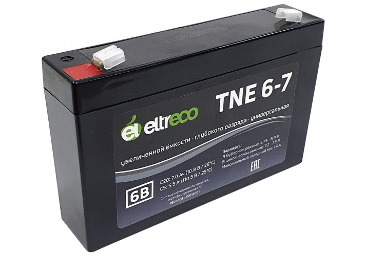 Тяговый аккумулятор Eltreco TNE6-7 (6V7A/H C20) в Воронеже