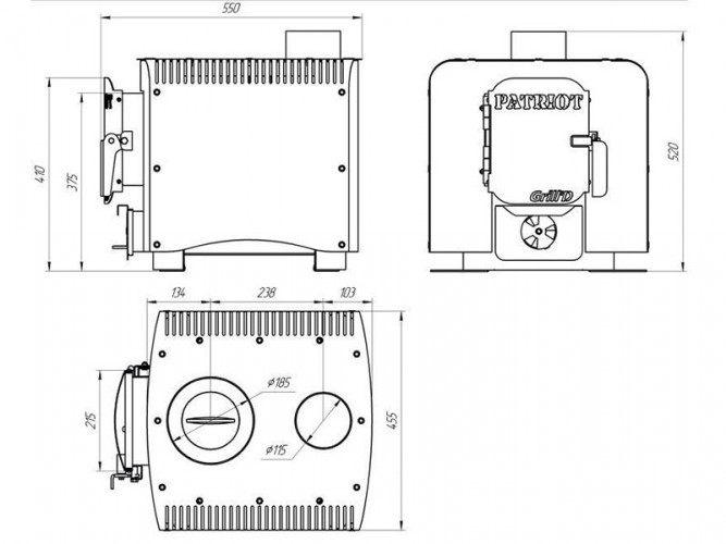 Печь длительного горения Grill’D Patriot 200 в Воронеже