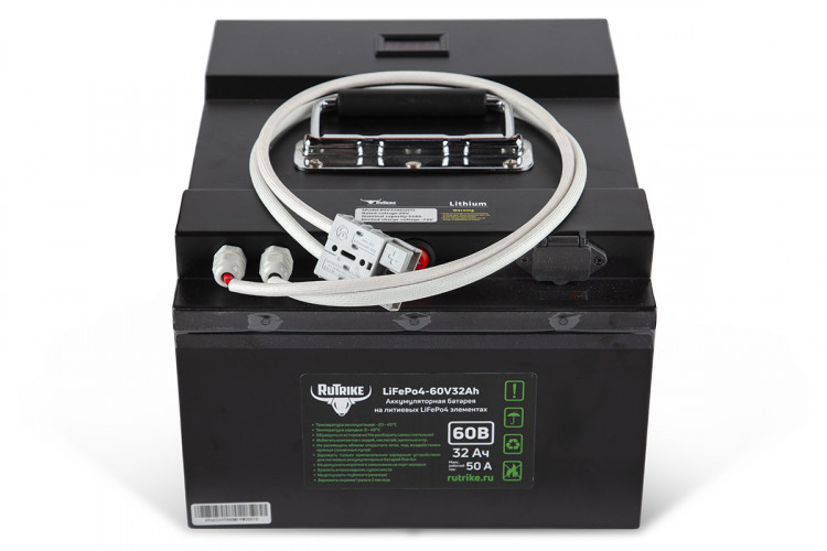 Тяговый железо-фосфатный аккумулятор RuTrike LiFePO4 60V32Ah (50А) в Воронеже