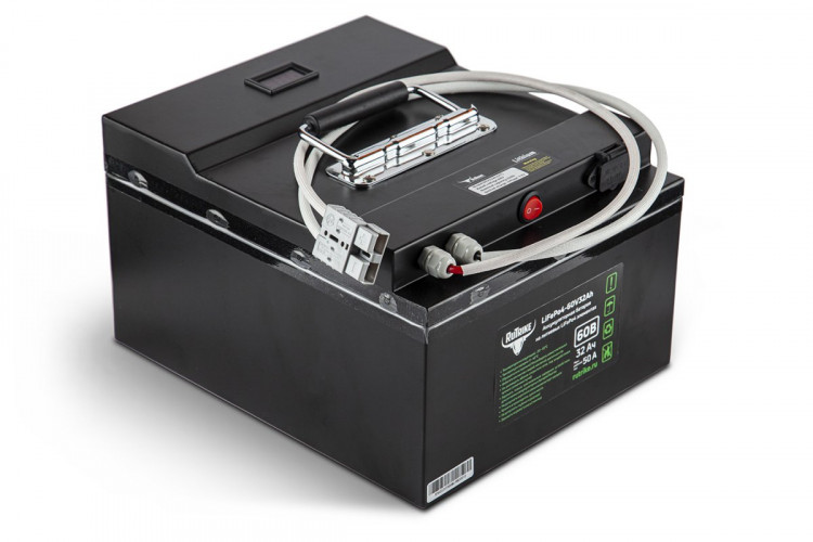 Тяговый железо-фосфатный аккумулятор RuTrike LiFePO4 60V32Ah (50А) в Воронеже