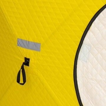 Палатка для рыбалки Helios утепл.Куб 1,5х1,5 желтый/серый в Воронеже