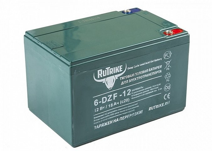 Тяговый гелевый аккумулятор RuTrike 6-DZF-12 (12V12A/H C2) в Воронеже