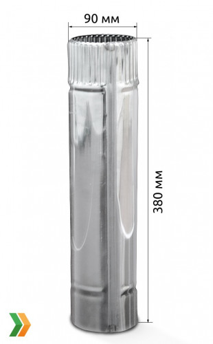 Сегмент трубы дымохода 90 мм. в Воронеже