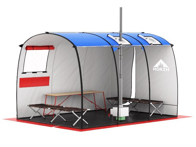 Мобильная баня-палатка МОРЖ Max (Черный) в Воронеже