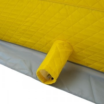 Палатка для рыбалки Helios утепл. Куб 1,8х1,8 желтый/серый в Воронеже