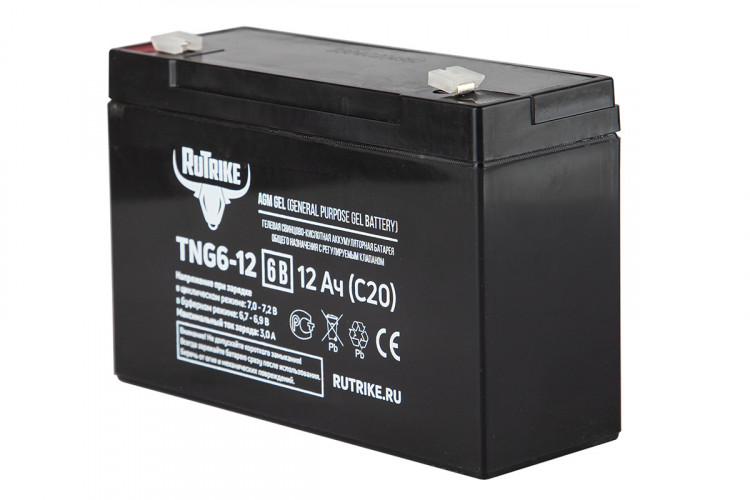 Тяговый гелевый аккумулятор RuTrike TNG 6-12 (6V12A/H C20) в Воронеже