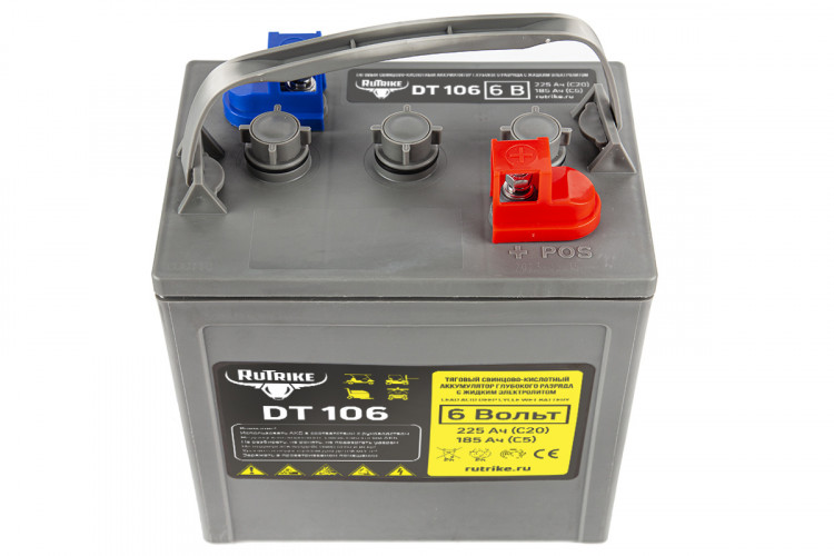 Тяговый аккумулятор RuTrike WET DT106 (T-105) 6V155A/H C3 в Воронеже