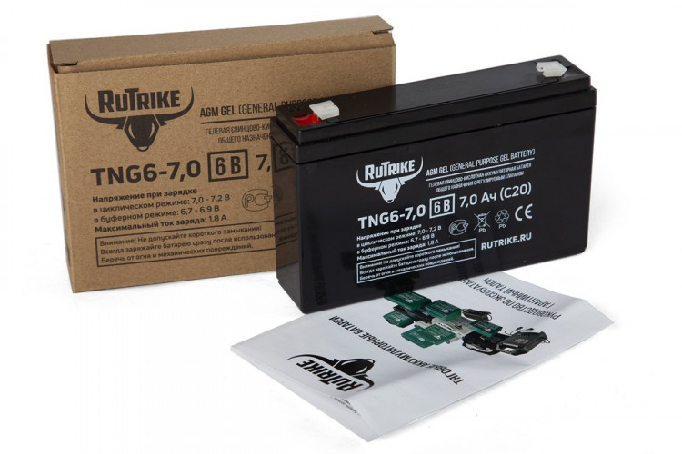 Тяговый гелевый аккумулятор RuTrike TNG 6-7.0 (6V7.0 A/H C20) в Воронеже