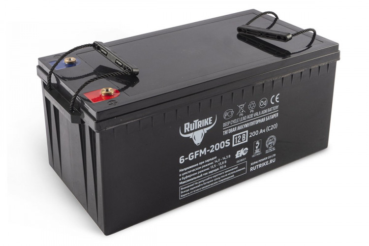 Тяговый гелевый аккумулятор RuTrike 6-GFM-200 (12V200A/H C20) в Воронеже
