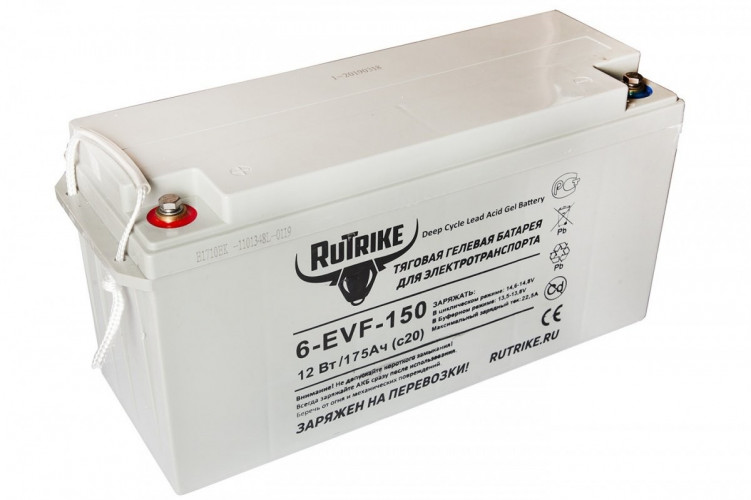 Тяговый гелевый аккумулятор RuTrike 6-EVF-150A (12V150A/H C3) в Воронеже