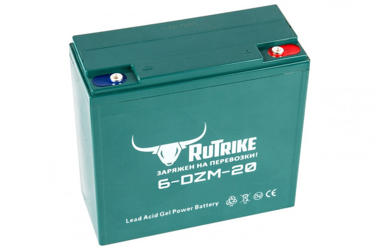 Тяговый гелевый аккумулятор RuTrike 6-DZF-20 (12V20A/H C2) в Воронеже