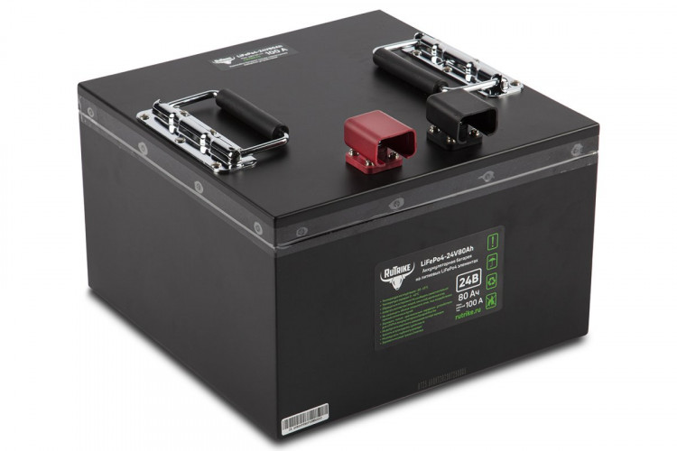 Тяговый железо-фосфатный аккумулятор RuTrike LiFePO4 24V80Ah (100A) в Воронеже