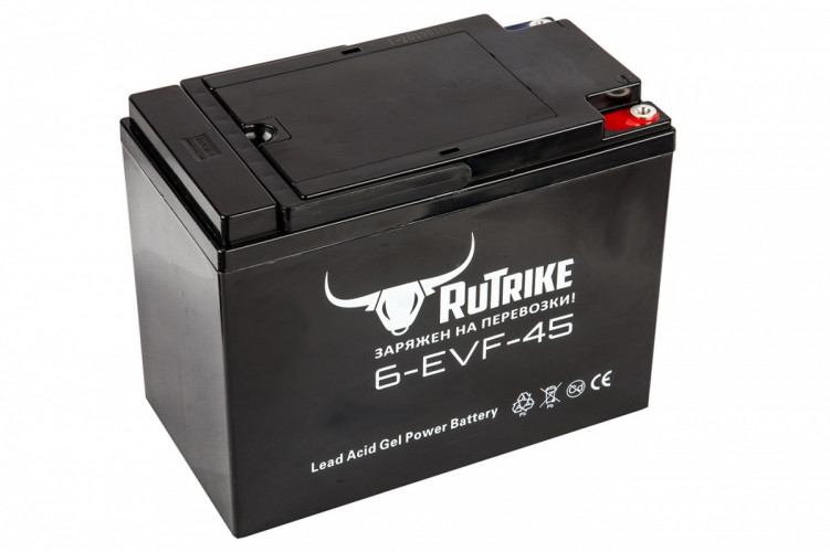 Тяговый гелевый аккумулятор RuTrike 6-EVF-45 (12V45A/H C3) в Воронеже