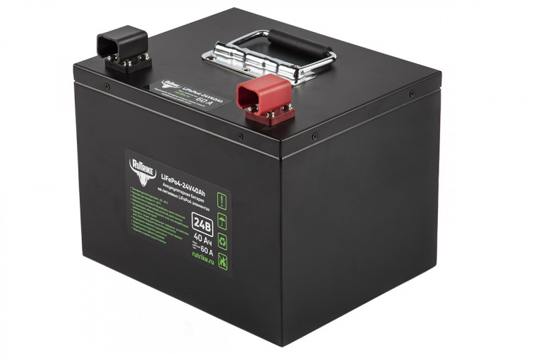 Тяговый железо-фосфатный аккумулятор RuTrike LiFePO4 24V40Ah (60A) в Воронеже