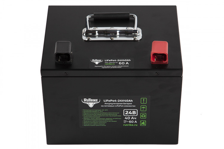 Тяговый железо-фосфатный аккумулятор RuTrike LiFePO4 24V40Ah (60A) в Воронеже