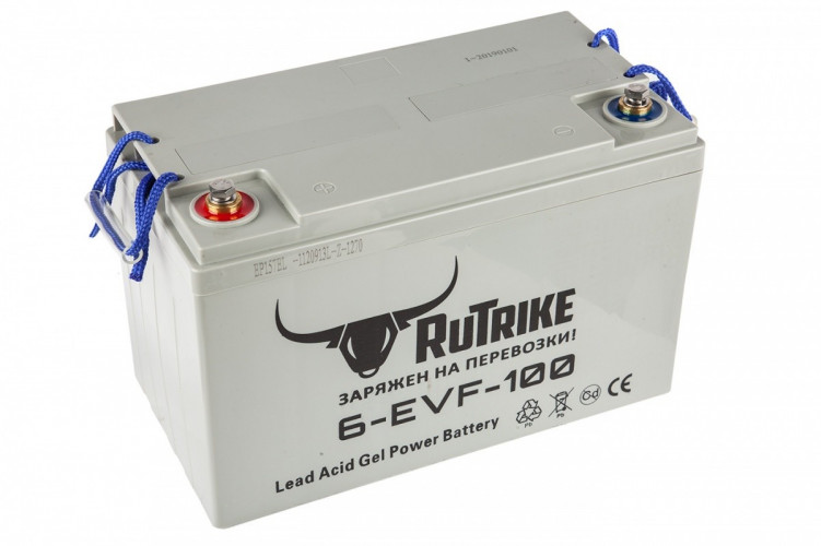 Тяговый гелевый аккумулятор RuTrike 6-EVF-100A (12V100A/H C3) в Воронеже